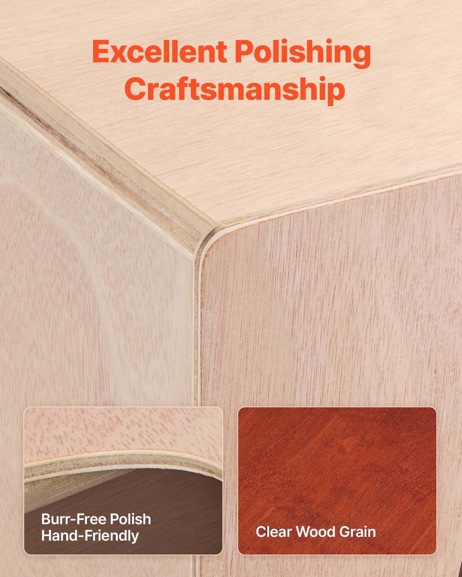 Cajon Box Drum, with Internal Guitar Strings, Lightweight Wooden Percussion Box, Portable Birch Wood Drum V952-MXGCGKJTXDBXXFWY8001V0