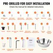 Pet Feeding Station w/ 2 Elevated Dog Bowls Dog Food & Toy Storage Cabinet V952-MZCWHSWJ24YC6P61XV0