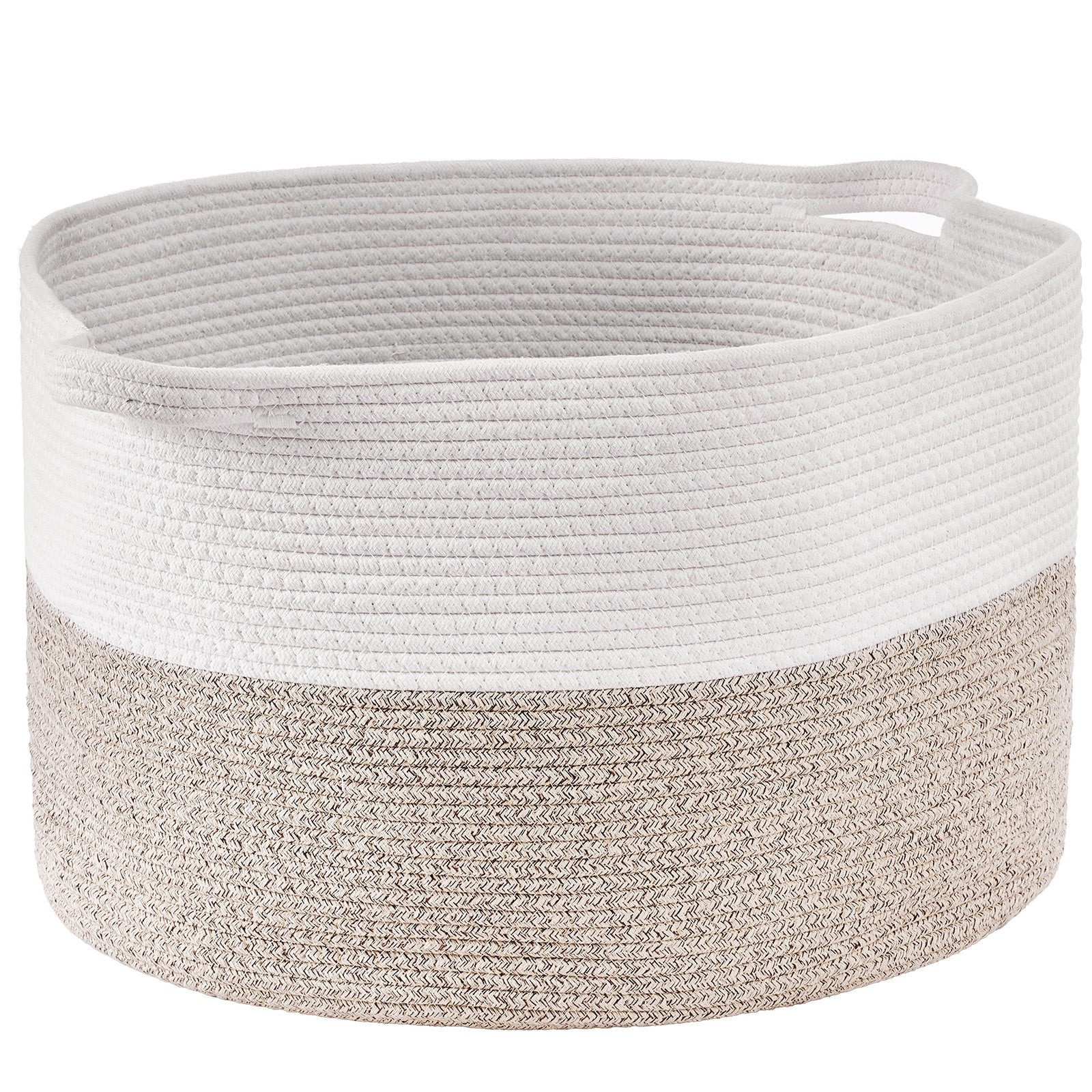 Cotton Rope Storage Basket 87L Woven Blanket Basket 20 x 20 x 14 in V952-MZCWLYZTL22W2SO26V0