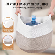 Cotton Rope Storage Basket 87L Woven Blanket Basket 20 x 20 x 14 in V952-MZCWLYZTL22W2SO26V0