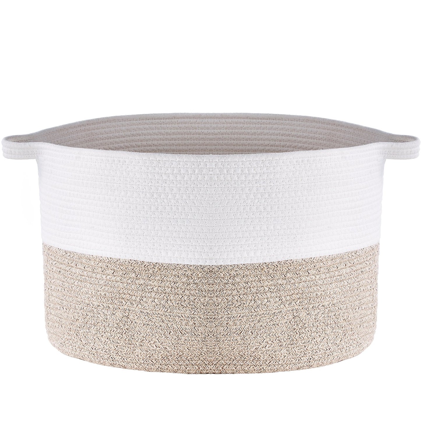 Cotton Rope Storage Basket 87L Woven Blanket Basket 20 x 20 x 14 in V952-MZCWLYZTL22W2SO26V0