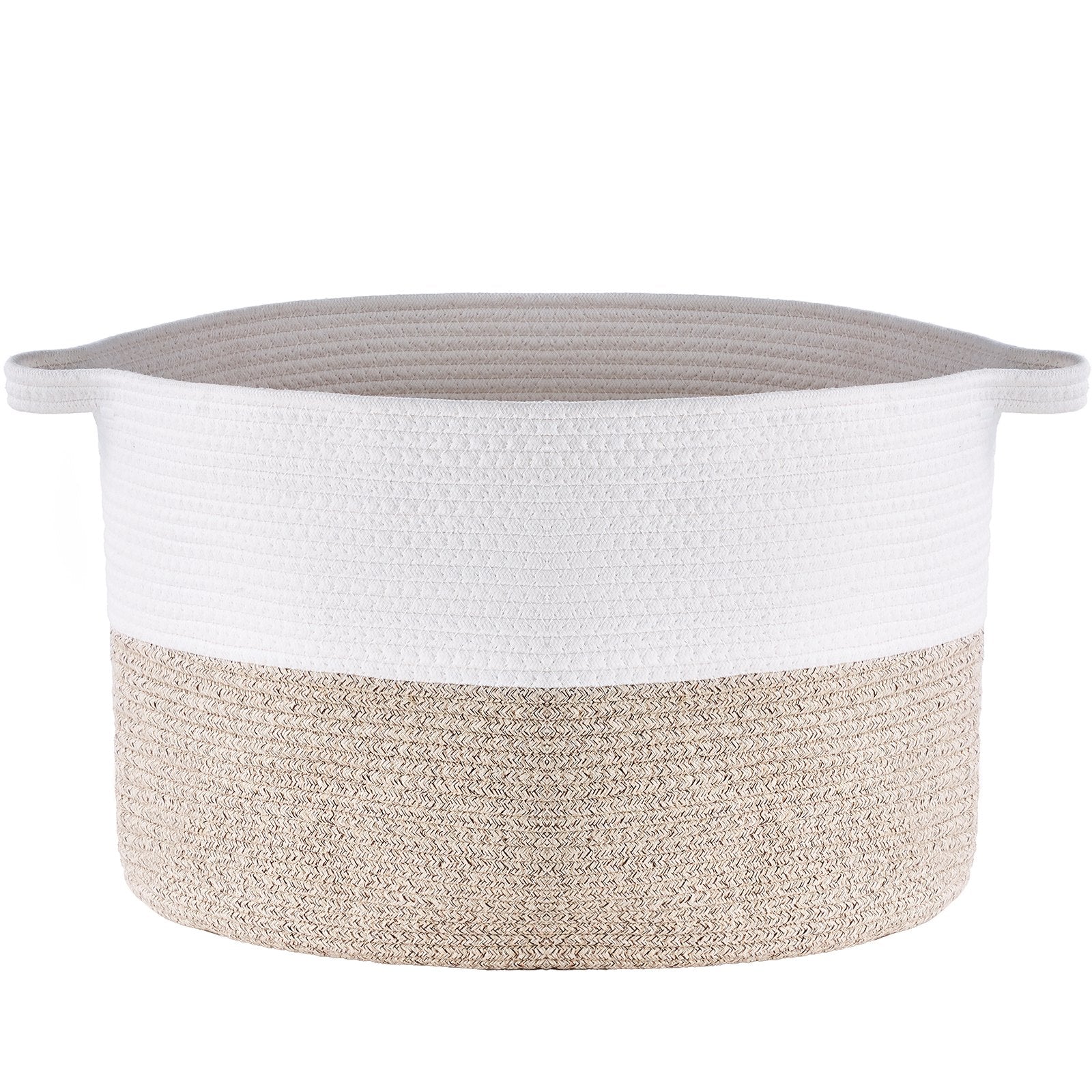 Cotton Rope Storage Basket 87L Woven Blanket Basket 20 x 20 x 14 in V952-MZCWLYZTL22W2SO26V0