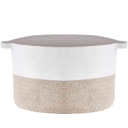 Cotton Rope Storage Basket 87L Woven Blanket Basket 20 x 20 x 14 in V952-MZCWLYZTL22W2SO26V0