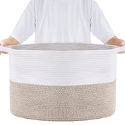 Cotton Rope Storage Basket 87L Woven Blanket Basket 20 x 20 x 14 in V952-MZCWLYZTL22W2SO26V0
