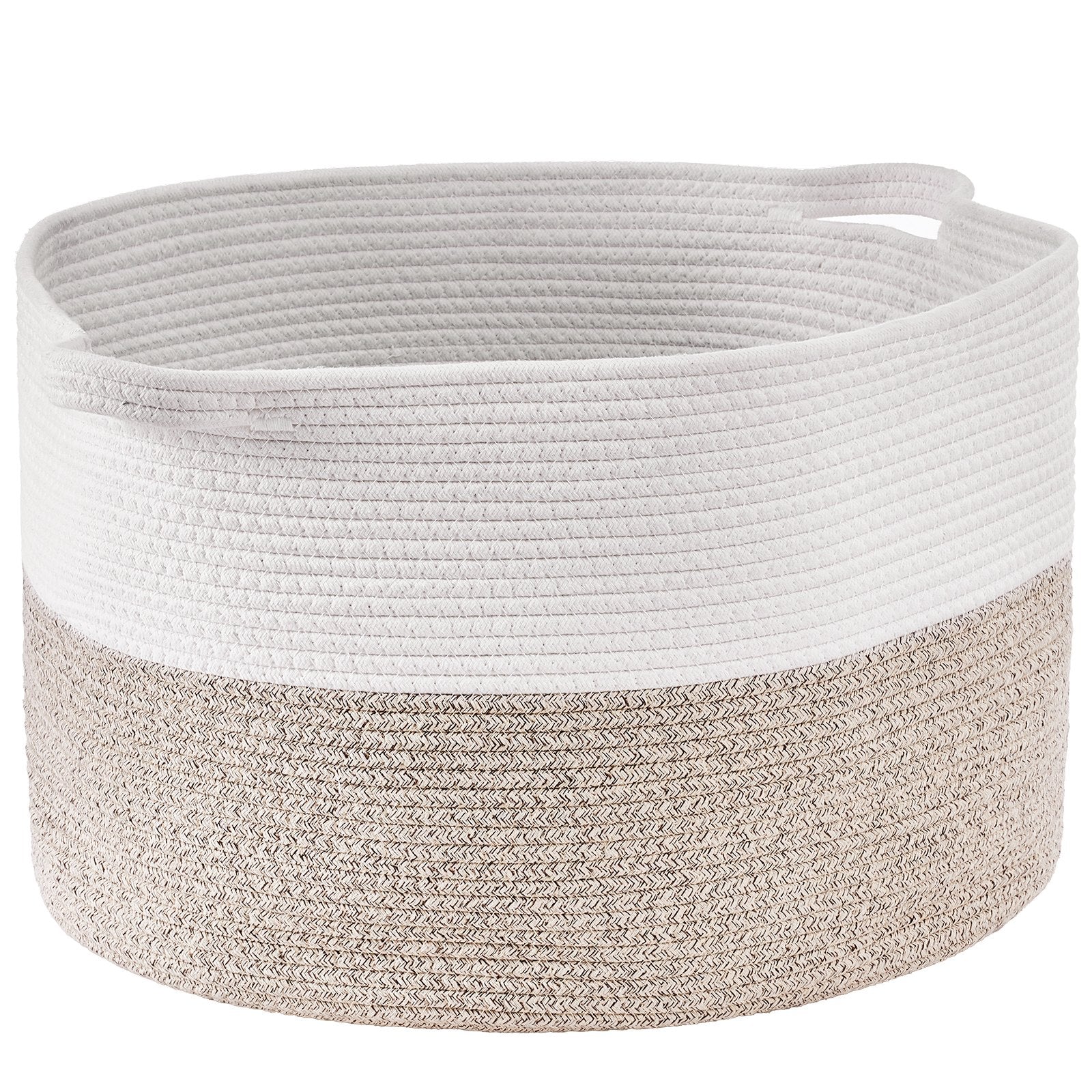 Cotton Rope Storage Basket 87L Woven Blanket Basket 20 x 20 x 14 in V952-MZCWLYZTL22W2SO26V0