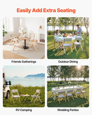 Wooden Folding Chairs with Cushion, Set of 2, Portable Foldable Cushion Chair with Wooden Frame, Modern V952-MZHZZZDYXDFBPPPME001V0