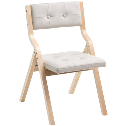 Wooden Folding Chairs with Cushion, Set of 2, Portable Foldable Cushion Chair with Wooden Frame, Modern V952-MZHZZZDYXDFBPPPME001V0