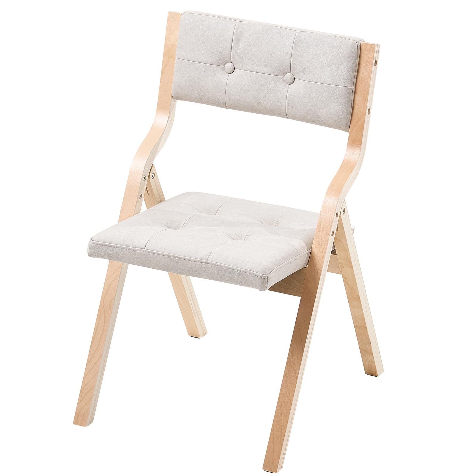 Wooden Folding Chairs with Cushion, Set of 2, Portable Foldable Cushion Chair with Wooden Frame, Modern V952-MZHZZZDYXDFBPPPME001V0