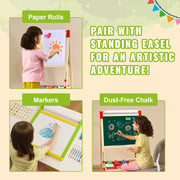 Easel Accessory Set Chalk & Markers & Paper Rolls 32PCS for Standing Easel V952-MZKETHJPJBBH0DQ35V0