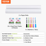 Easel Accessory Set Chalk & Markers & Paper Rolls 32PCS for Standing Easel V952-MZKETHJPJBBH0DQ35V0