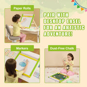Easel Accessory Set, 32 PCS Kid's Art Easel Painting Kit Including Chalks, Dry-Erase Markers & Paper Rolls, V952-MZKETHJPJBBHOR8HNV0
