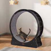 Wooden Cat Exercise Wheel, 43.3" Large Cat Treadmill Wheel for Indoor Cats, Cat Running Wheel with Detachable V952-MZMPBJHSMDB4VD4DSV0
