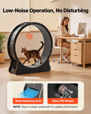 Cat Exercise Wheel, 120 cm Wooden Cat Running Wheel for Indoor Cats up to 12.7 kg, Cats Treadmill with V952-MZMPBJLHSMDB3N5ZN001V0