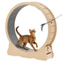 Cat Exercise Wheel, 120cm Wooden Cat Running Wheel for Indoor Cats up to 12.7kg Cats Treadmill with Carpeted V952-MZMPBJMWSMDB3W6JK001V0