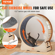 Wooden Cat Exercise Wheel, 43.3" Large Cat Treadmill Wheel for Indoor Cats, Cat Running Wheel with Detachable V952-MZMPBJYMSMDBOHXZ2V0