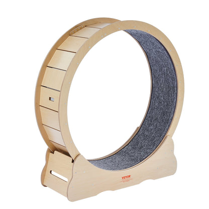Wooden Cat Exercise Wheel, 43.3" Large Cat Treadmill Wheel for Indoor Cats, Cat Running Wheel with Detachable V952-MZMPBJYMSMDBOHXZ2V0