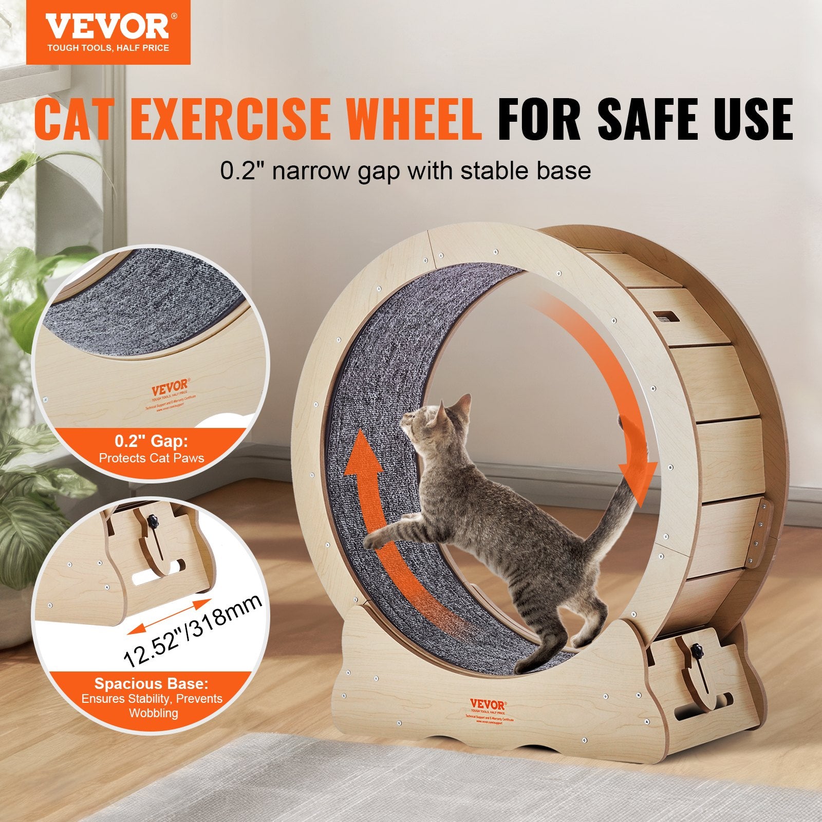 Cat Exercise Wheel Large Cat Treadmill Wheel for Indoor Cats 29.5 inch V952-MZMPBJYMSMDBZFT86V0