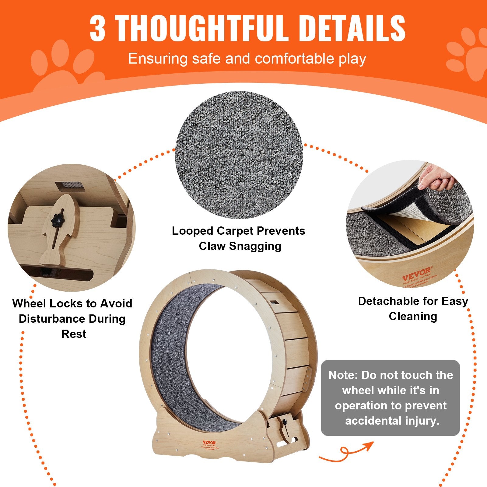 Cat Exercise Wheel Large Cat Treadmill Wheel for Indoor Cats 29.5 inch V952-MZMPBJYMSMDBZFT86V0