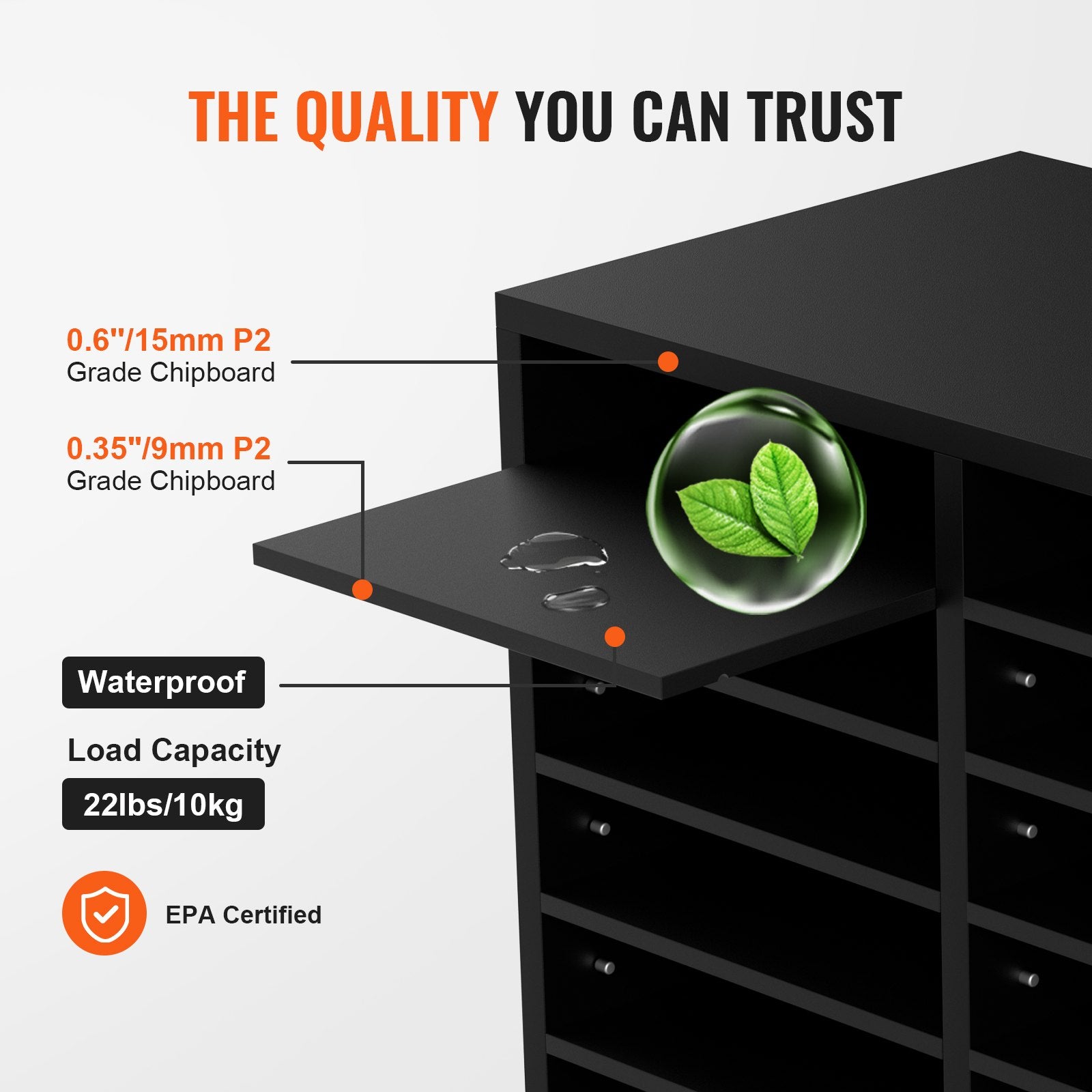 Wood Literature Organizer Adjustable File Sorter 12 Compartments Black V952-MZWJZLFPJBH12855MV0