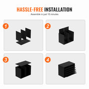 Wood Literature Organizer Adjustable File Sorter 12 Compartments Black V952-MZWJZLFPJBH12855MV0