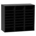 Wood Literature Organizer Adjustable File Sorter 24 Compartments Black V952-MZWJZLFPJBH243C54V0