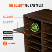 Wood Literature Organizer Adjustable File Sorter 24 Compartments Brown V952-MZWJZLFPJBH24D1RVV0