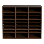 Wood Literature Organizer Adjustable File Sorter 24 Compartments Brown V952-MZWJZLFPJBH24D1RVV0
