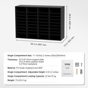 Wood Literature Organizer, 36 Compartments, File Sorter with Removable Shelves, Mailboxes Slot for Office V952-MZWJZLFPJBH363KG5V0