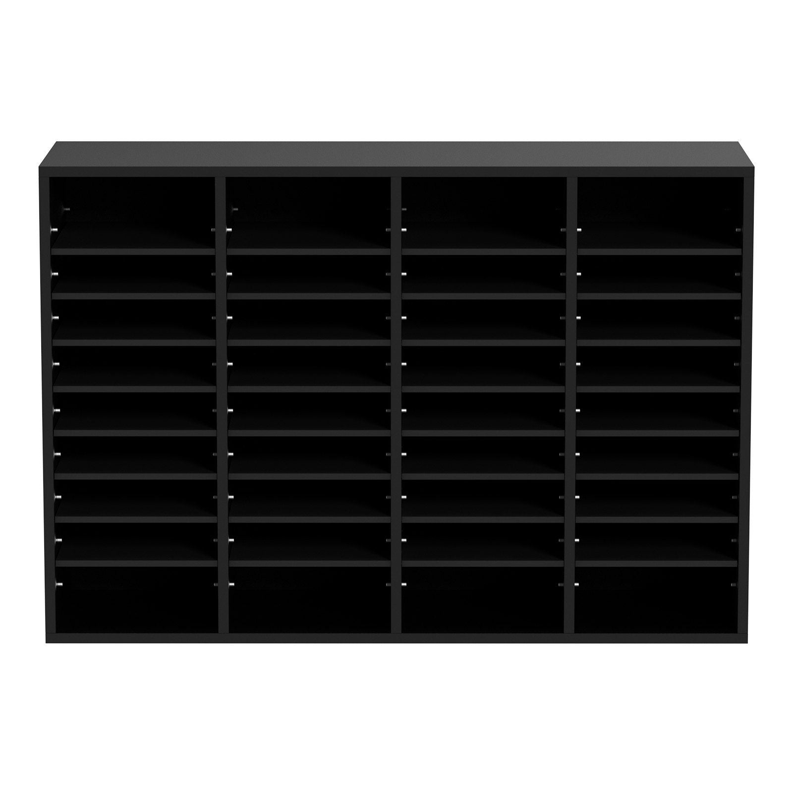 Wood Literature Organizer, 36 Compartments, File Sorter with Removable Shelves, Mailboxes Slot for Office V952-MZWJZLFPJBH363KG5V0