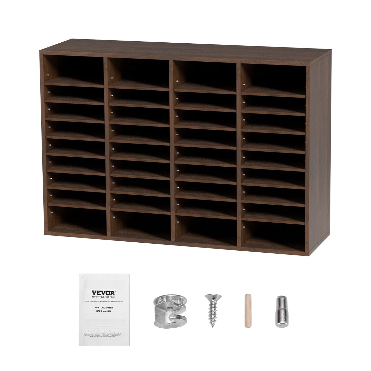 Literature Organizers, 36 Compartments Office Mailbox with Adjustable Shelves, Wood Literature Sorter V952-MZWJZLFPJBH36S6H5V0