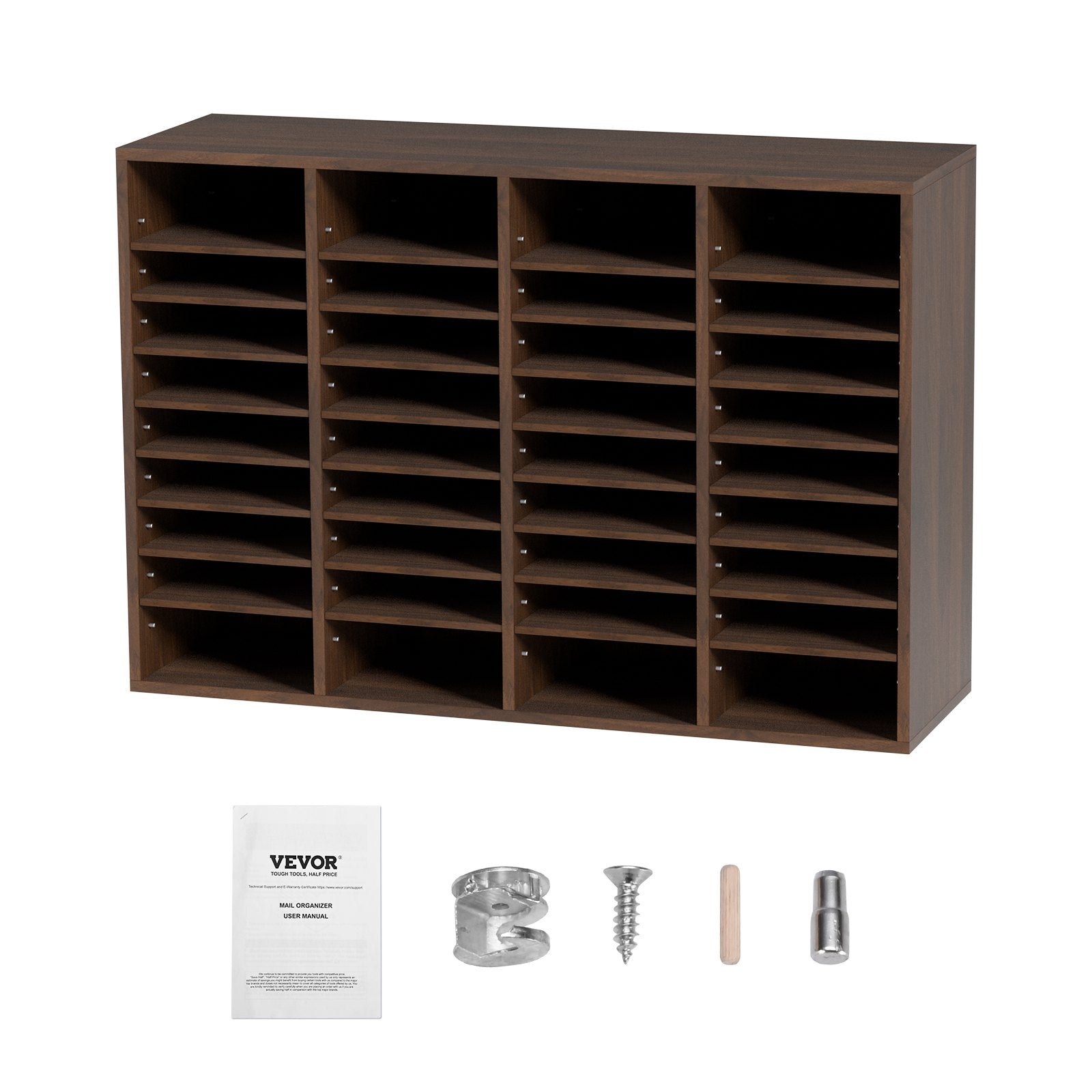 Literature Organizers, 36 Compartments Office Mailbox with Adjustable Shelves, Wood Literature Sorter V952-MZWJZLFPJBH36S6H5V0