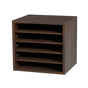 Wood Literature Organizer Adjustable File Sorter 5 Compartments Brown V952-MZWJZLFPJBHB5IQZ7V0