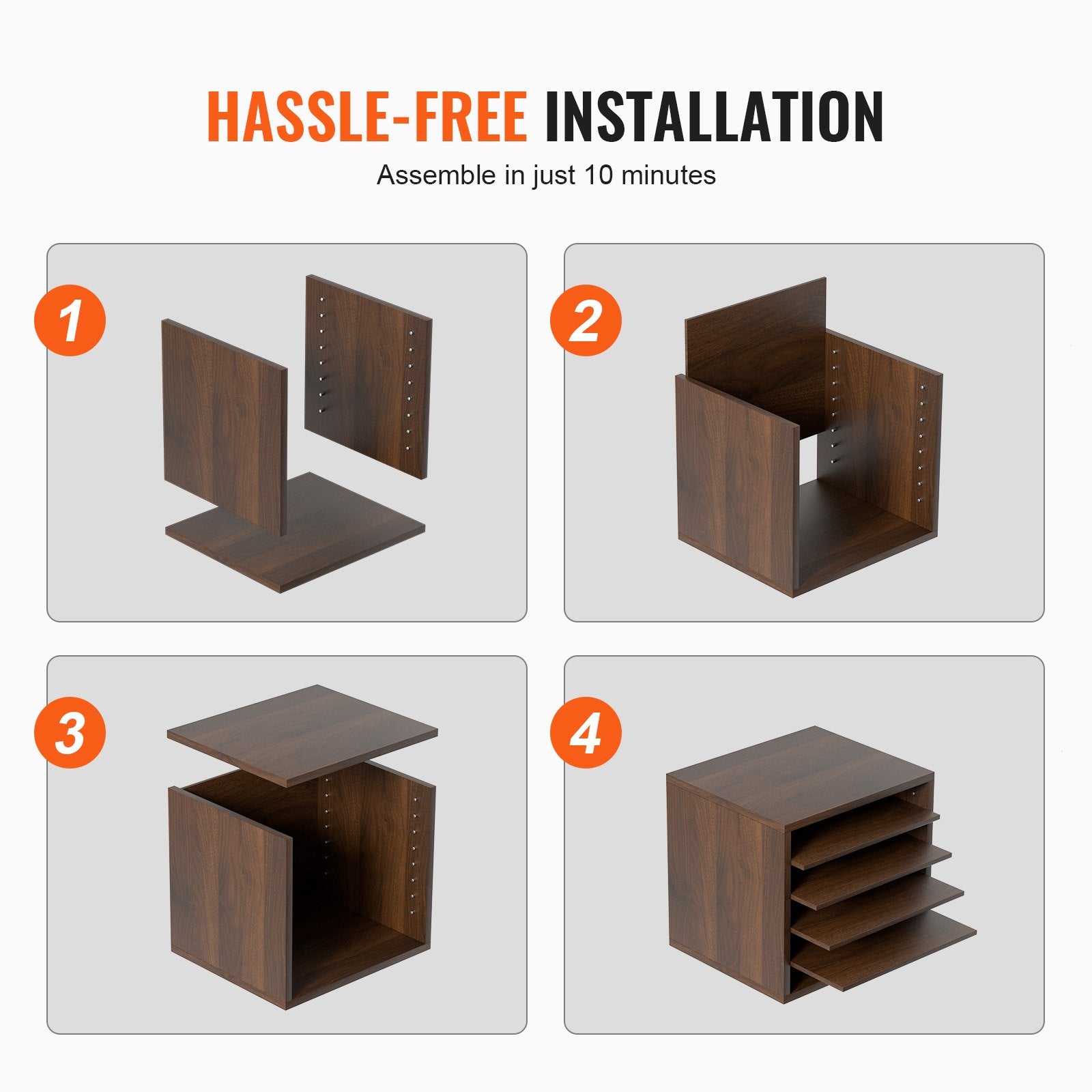 Wood Literature Organizer Adjustable File Sorter 5 Compartments Brown V952-MZWJZLFPJBHB5IQZ7V0