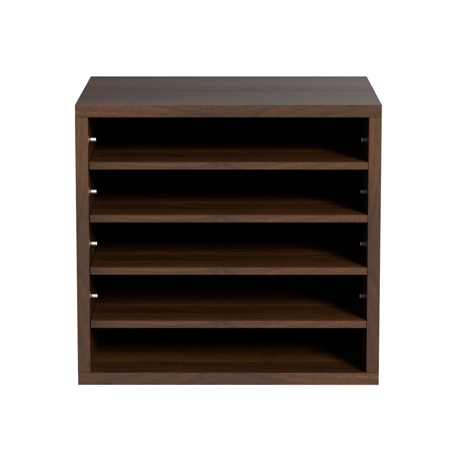 Wood Literature Organizer Adjustable File Sorter 5 Compartments Brown V952-MZWJZLFPJBHB5IQZ7V0