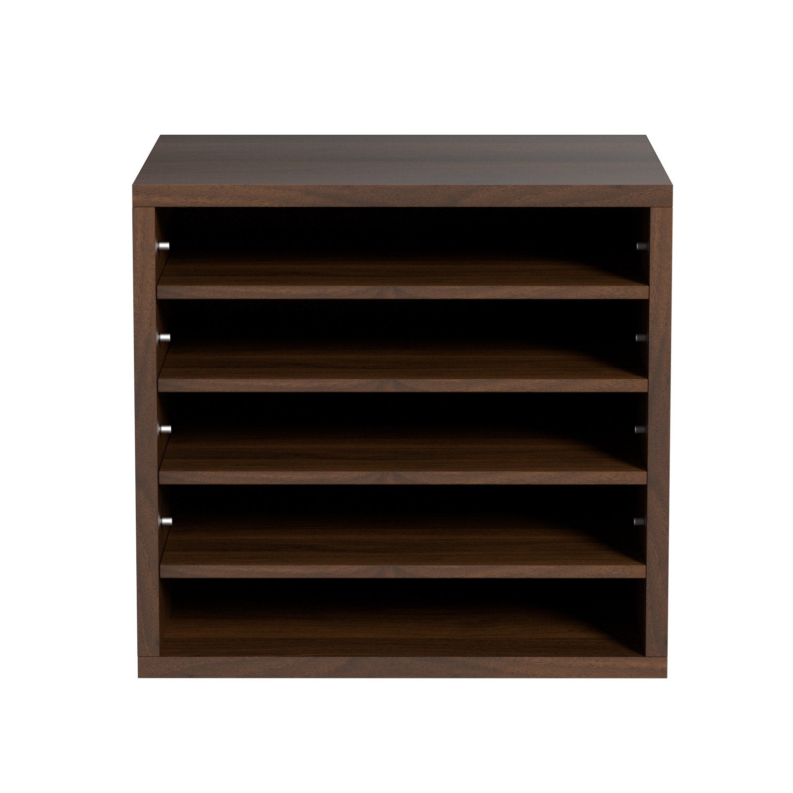 Wood Literature Organizer Adjustable File Sorter 5 Compartments Brown V952-MZWJZLFPJBHB5IQZ7V0