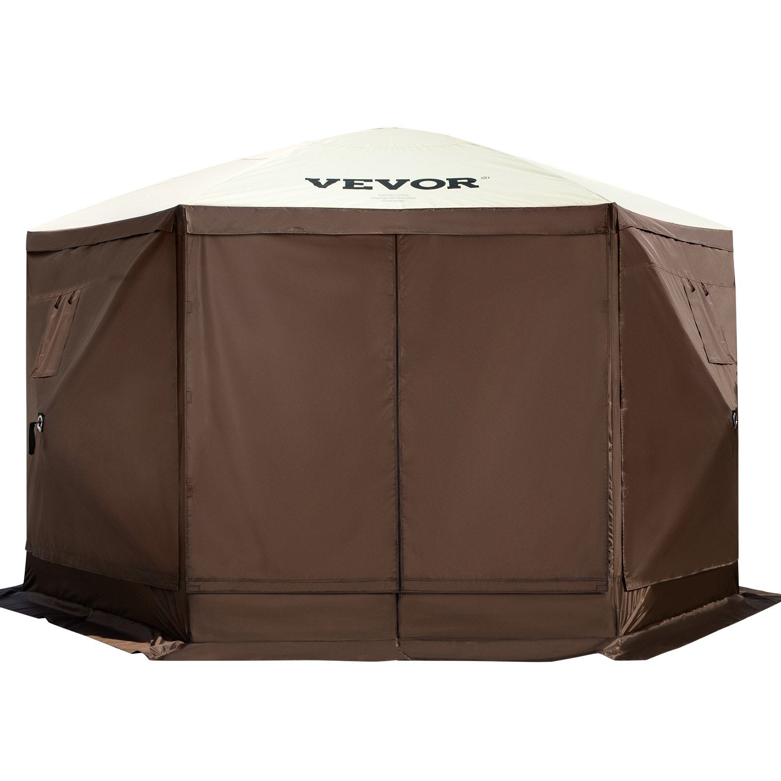 Pop-up Camping Gazebo Camping Canopy Shelter 6 Sided 10' x 10' Sun Shade V952-MZY610FT10FT67P5KV0
