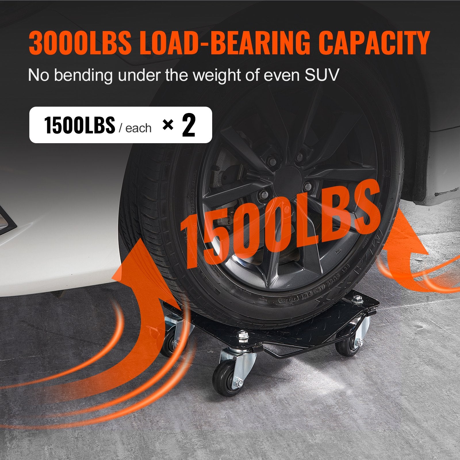 Car Dolly Wheel Tire Dolly 2 PCS Heavy Duty Skate Auto Repair Dolly 3000LB V952-NASLSBY215002P76DV0