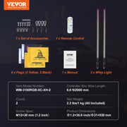 2 PCS 3 FT Whip Light, APP & RF Remote Control Led Whip Light, Waterproof RGB Chasing Lighted Whips with 4 V952-NBKJPPTDZ3YC08D12V9