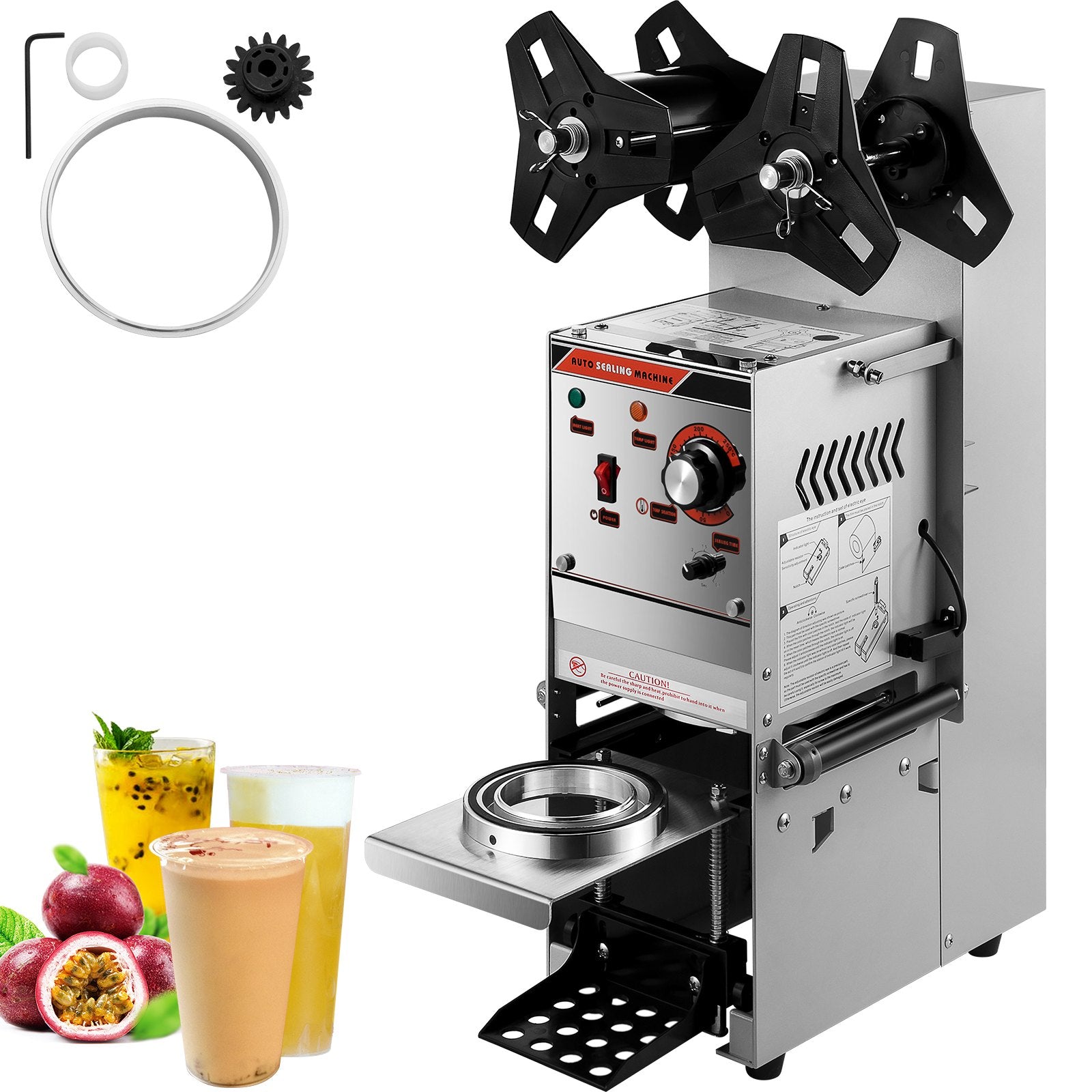 Semi-automatic Cup Sealing Machine Cup Sealer Silver 300-500 Cups/Hour V952-NFKWY-680220VX97FV3