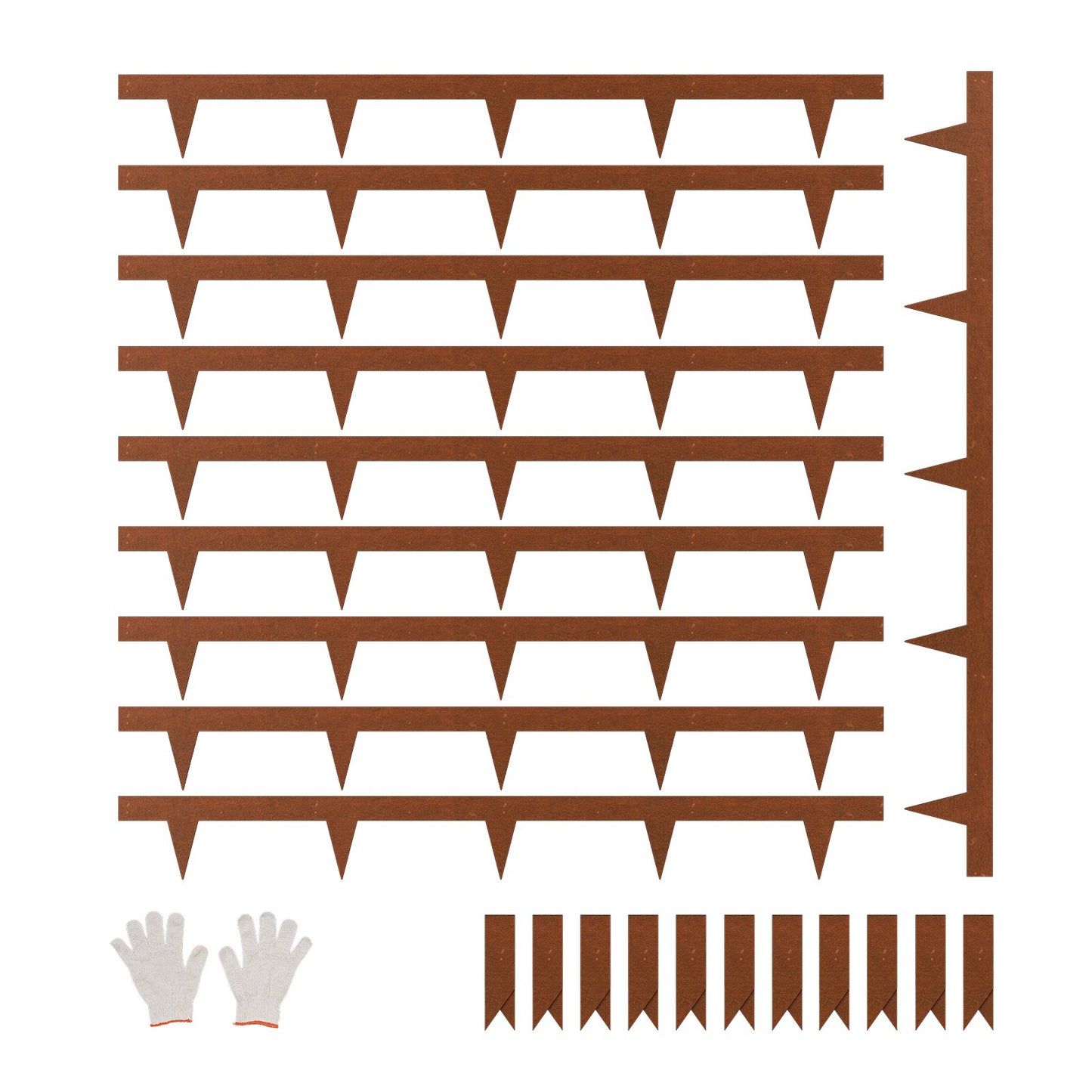 Steel Landscape Edging, 10 Packs 40 x 4.5 in Weather-Resistant & Pre-Rust Metal Landscape Edging, Bendable V952-NHGJSPZ40INC64GX7V0