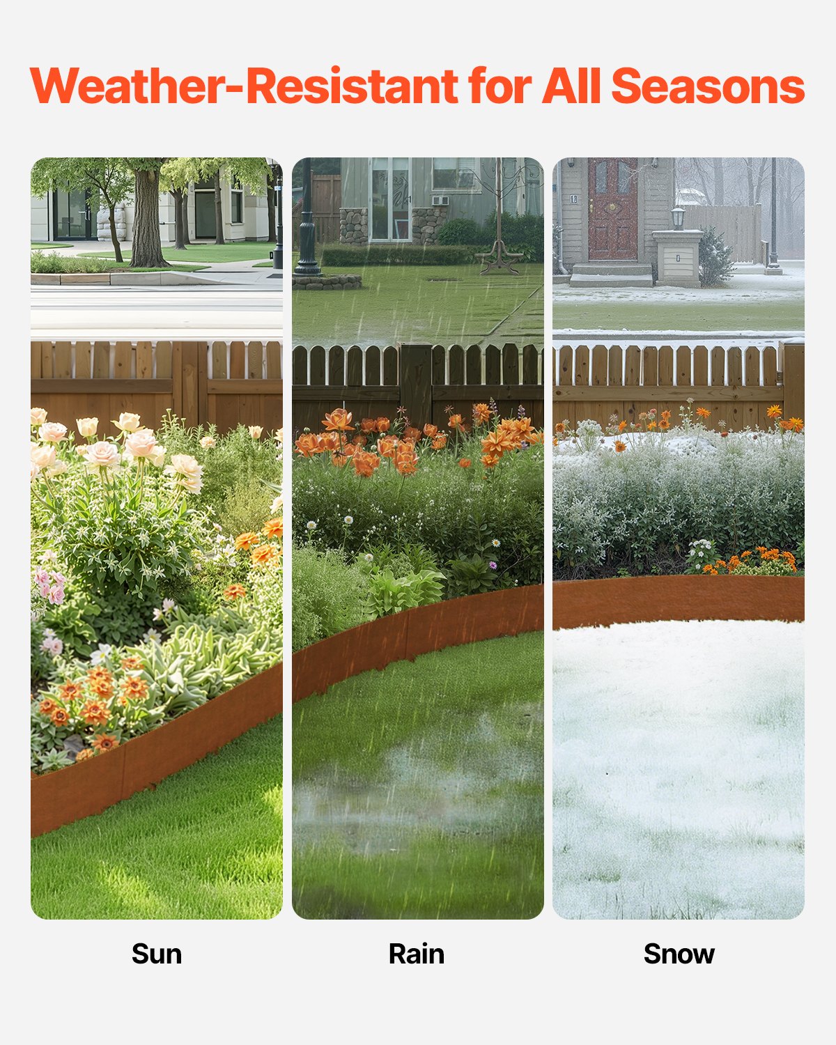 Steel Landscape Edging, 10 Packs 40 x 4.5 in Weather-Resistant & Pre-Rust Metal Landscape Edging, Bendable V952-NHGJSPZ40INC64GX7V0