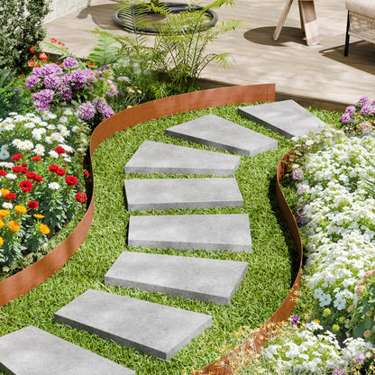 Steel Landscape Edging, 10 Packs 40 x 4.5 in Weather-Resistant & Pre-Rust Metal Landscape Edging, Bendable V952-NHGJSPZ40INC64GX7V0