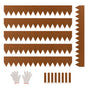 Steel Landscape Edging, 6 Packs 40 x 6 in Weather-Resistant & Pre-Rust Metal Landscape Edging, Bendable V952-NHGJSPZ6PCS4V29W9V0
