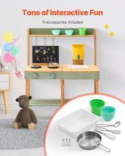Wooden Mud Kitchen Outdoor Toy Play Kitchen Set for Kids Pretend Playset V952-NJCFJDK30INCJRL7DV0
