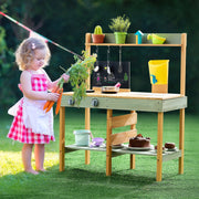Wooden Mud Kitchen Outdoor Toy Play Kitchen Set for Kids Pretend Playset V952-NJCFJDK30INCJRL7DV0