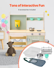 Wooden Mud Kitchen Outdoor Toy Play Kitchen Set for Kids Pretend Playset V952-NJCFJDK35INC4D3XEV0