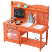 Wooden Mud Kitchen Outdoor Toy Play Kitchen Set for Kids Pretend Playset V952-NJCFJDK40INC0CXFQV0