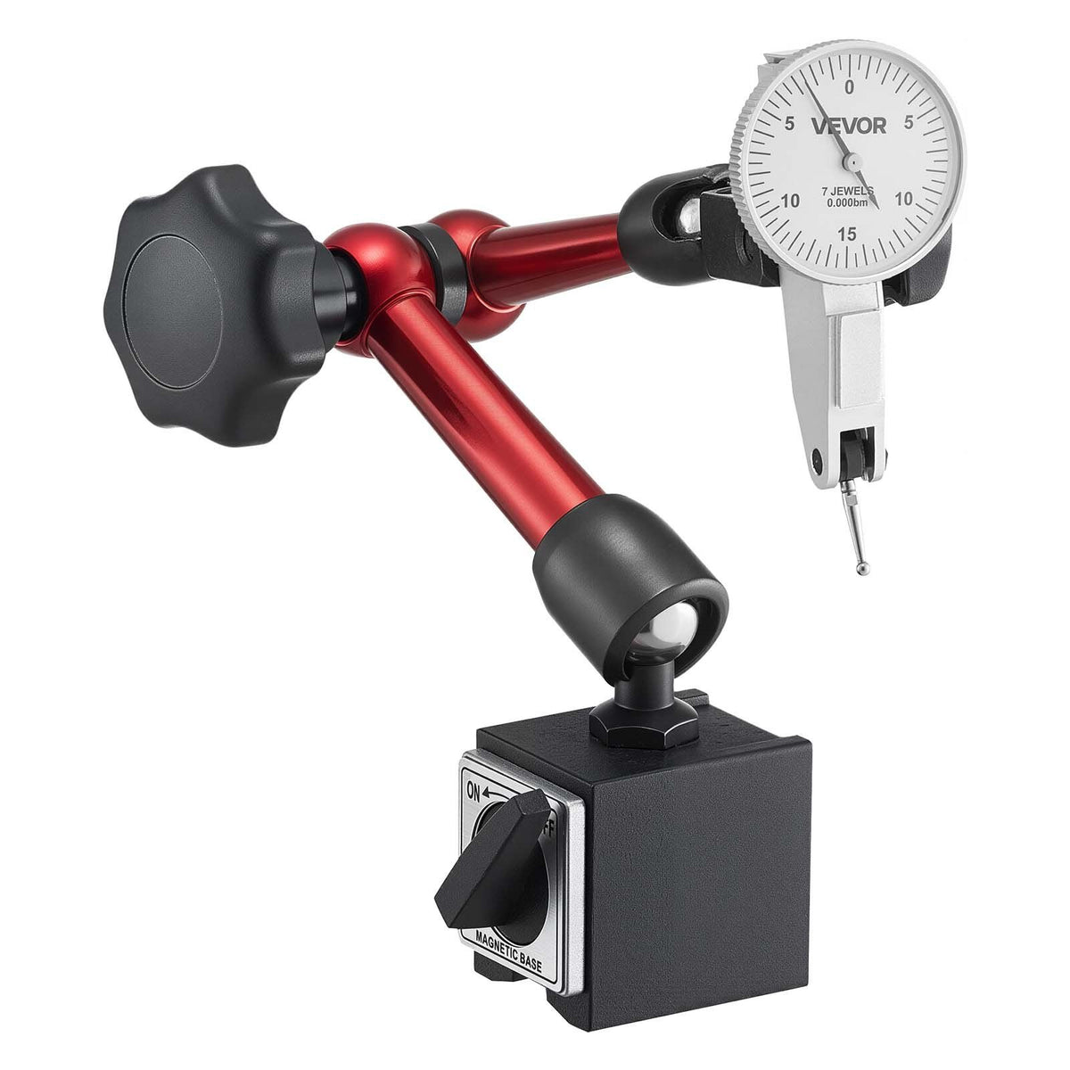 Dial Test Indicator with Universal Magnetic Base and Storage Case, 0.01 mm Accuracy, 0-0.76 mm Range, Micro V952-NJCLGJGGBFBWG49MA001V0