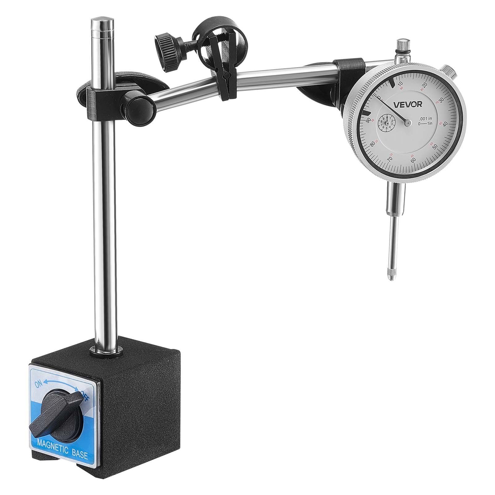 Dial Test Indicator with Dual Rod Stand and Storage Case, 0.03 mm Accuracy, 0-25.4mm Range, Fine Adjustable V952-NJCLGJGJDBFB3JPMJ001V0