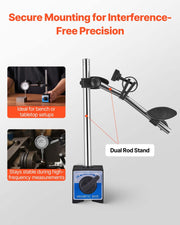 Dial Test Indicator with Dual Rod Stand and Storage Case, 0.03 mm Accuracy, 0-25.4mm Range, Fine Adjustable V952-NJCLGJGJDBFB3JPMJ001V0